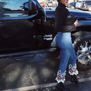 Tory Burch Shell embroidered Jeans